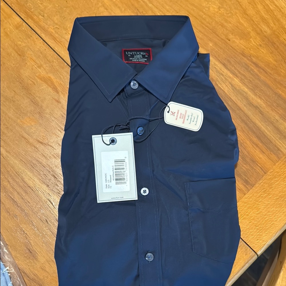 UNTUCKit Blue Casual Button Down Shirt